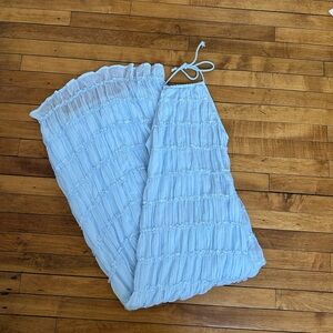 Light Blue Ruffle Maxi Dress